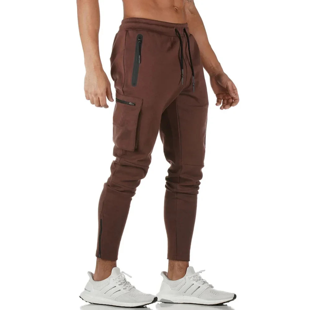 Calça casual masculina, calça de moletom, calça com cintura elástica, calça para todas as estações, moda masculina casual, calça de poliéster, calça de moletom para homens, calça estilo jogger, calça confortável para o dia a dia, moda masculina casual
