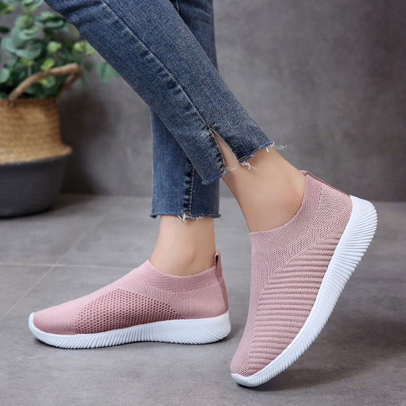 Sapatilha Casual Feminina Slip-On em Malha Respirável Yamid - Conforto e Estilo para o Dia a Dia