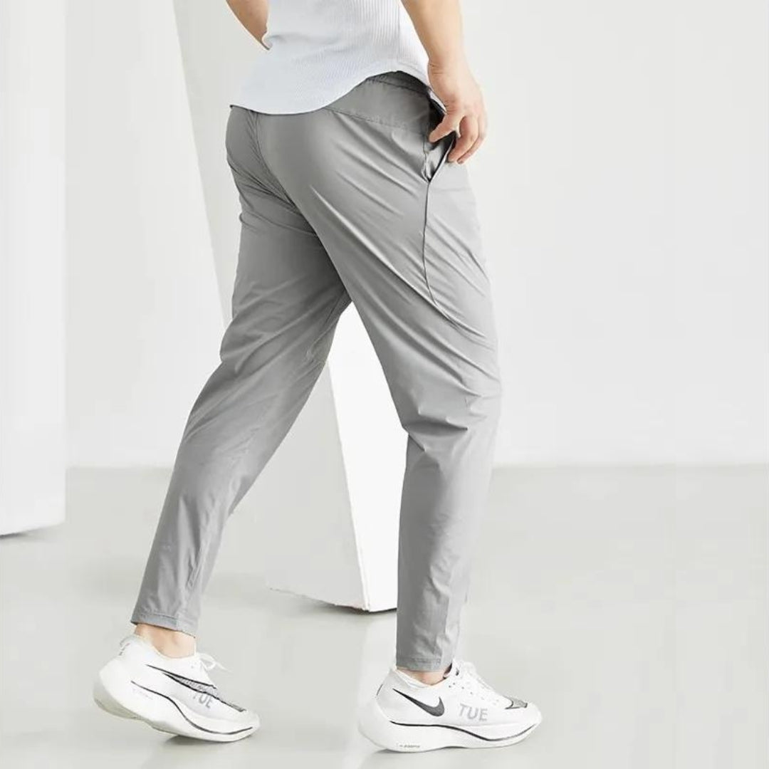 Calça masculina de corrida, calça de treino respirável, calça com cintura elástica, calça de secagem rápida, calça para esportes ao ar livre, calça esportiva masculina, calça para basquete, calça para futebol, moda esportiva masculina, calça de poliéster para esportes