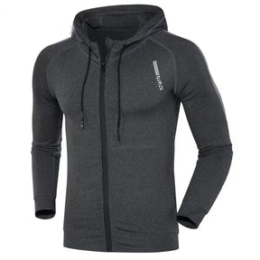 Jaqueta esportiva masculina, jaqueta com capuz, jaqueta para corrida, jaqueta de poliéster, jaqueta respirável, jaqueta de secagem rápida, roupa esportiva masculina, jaqueta para outono, jaqueta para inverno, moda fitness masculina