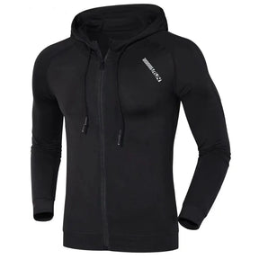 Jaqueta esportiva masculina, jaqueta com capuz, jaqueta para corrida, jaqueta de poliéster, jaqueta respirável, jaqueta de secagem rápida, roupa esportiva masculina, jaqueta para outono, jaqueta para inverno, moda fitness masculina