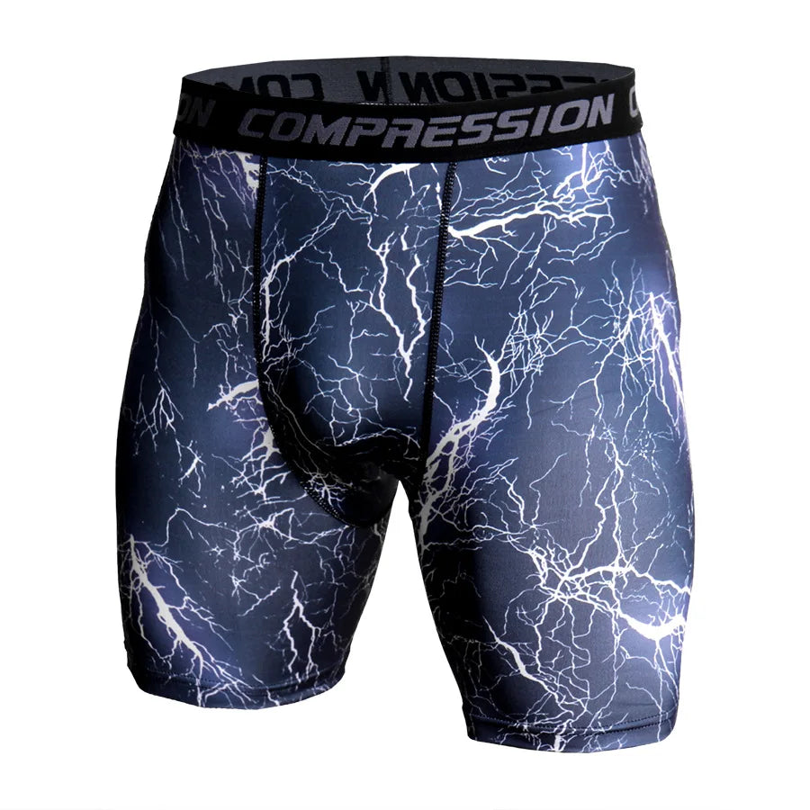 Shorts Masculinos de Compressão Fitness com Secagem Rápida