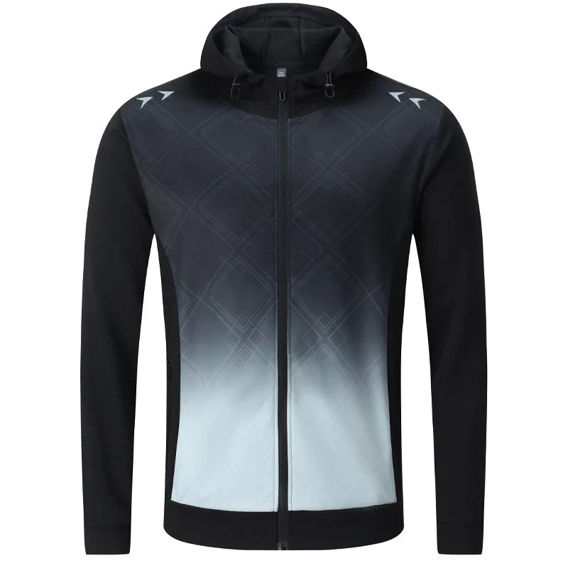 Jaqueta esportiva masculina, jaqueta com zíper, jaqueta de poliéster, moda esportiva, jaqueta flexível, roupa esportiva masculina, jaqueta confortável, jaqueta para homens, jaqueta casual