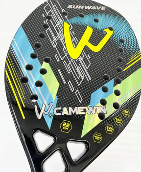 Raquete de Beach Tennis, raquete de fibra de carbono, raquete leve, controle superior, equipamento de beach tennis, raquete com núcleo EVA, acessórios de beach tennis, raquete de alta performance, esportes de praia, raquete durável