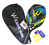 Raquete de Beach Tennis, raquete de fibra de carbono, raquete leve, controle superior, equipamento de beach tennis, raquete com núcleo EVA, acessórios de beach tennis, raquete de alta performance, esportes de praia, raquete durável
