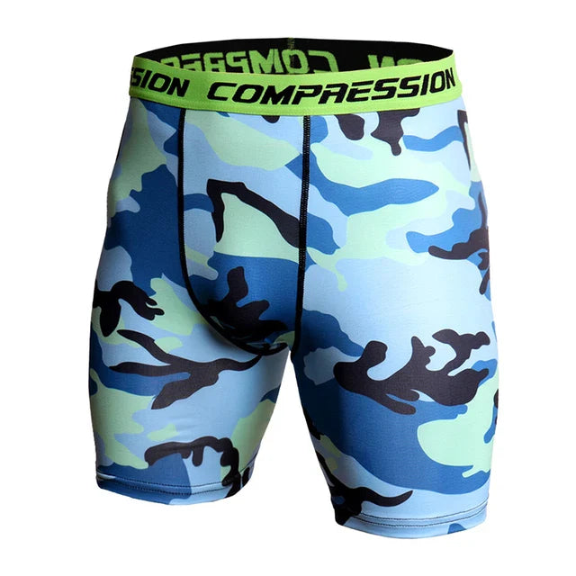 Shorts Masculinos de Compressão Fitness com Secagem Rápida