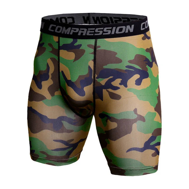 Shorts Masculinos de Compressão Fitness com Secagem Rápida