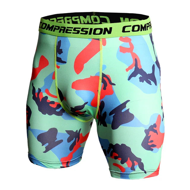 Shorts Masculinos de Compressão Fitness com Secagem Rápida