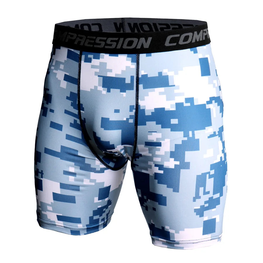 Shorts Masculinos de Compressão Fitness com Secagem Rápida
