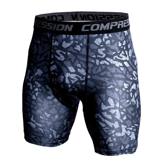 Shorts Masculinos de Compressão Fitness com Secagem Rápida